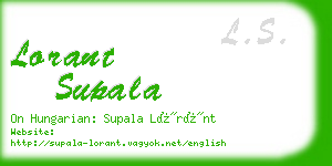 lorant supala business card